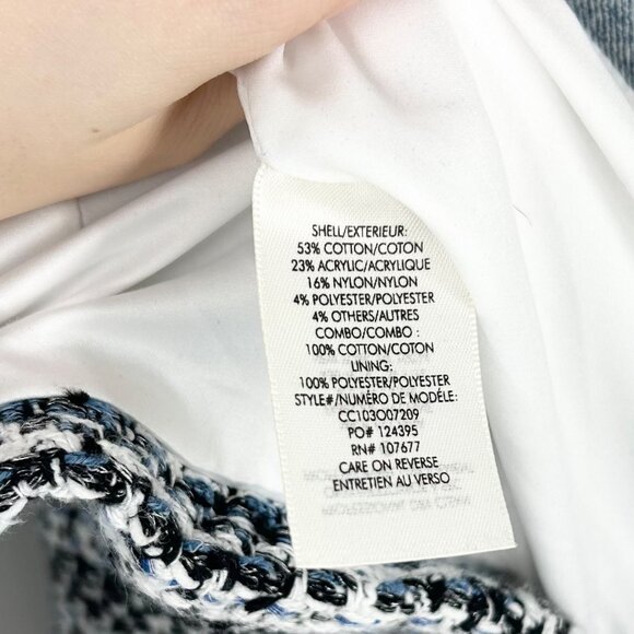 Alice + Olivia Avis Combo Patch Pocket Jacket in Blue Eyes Multi - Picture 7 of 11